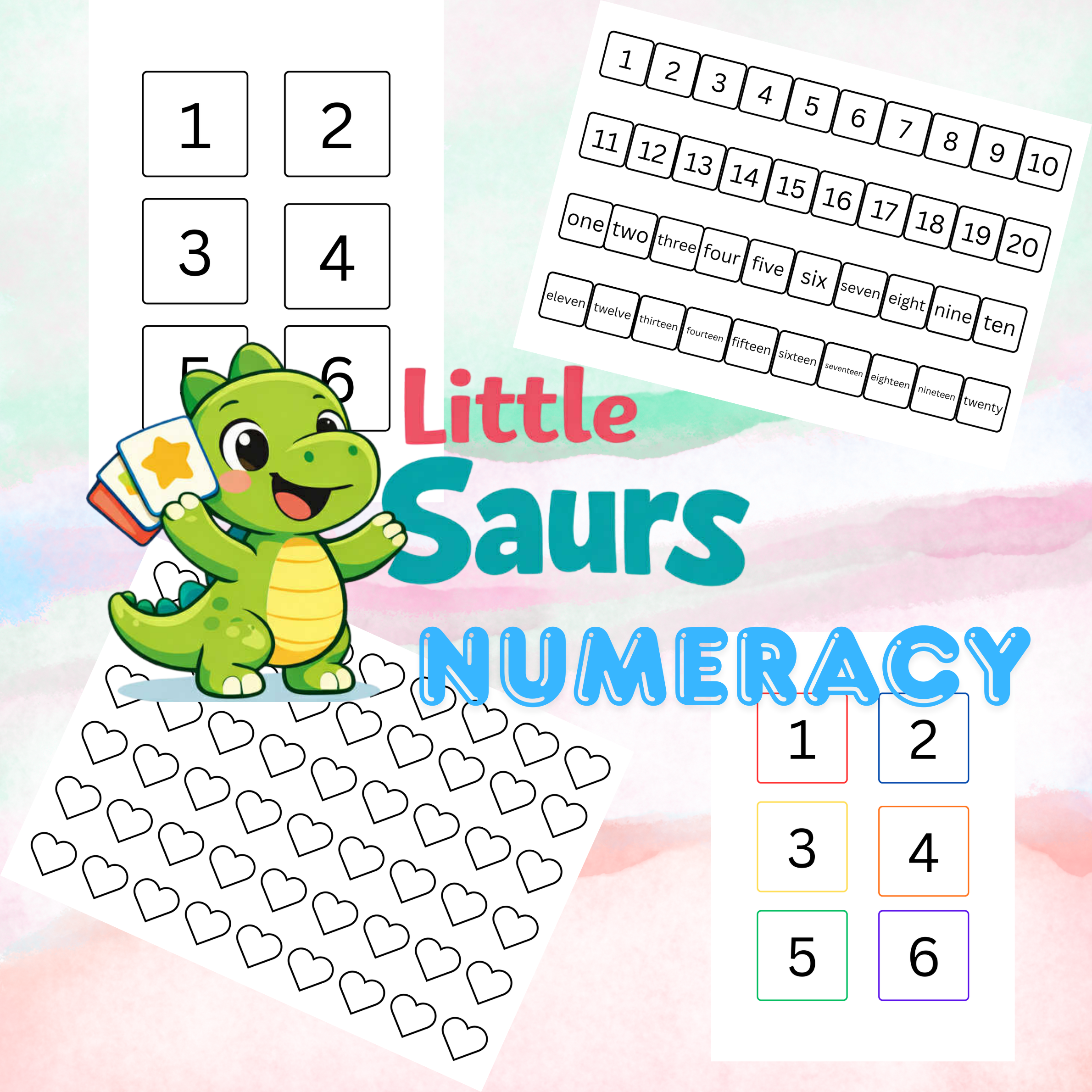 PDF Numeracy: flash cards, number lines and creat your own.