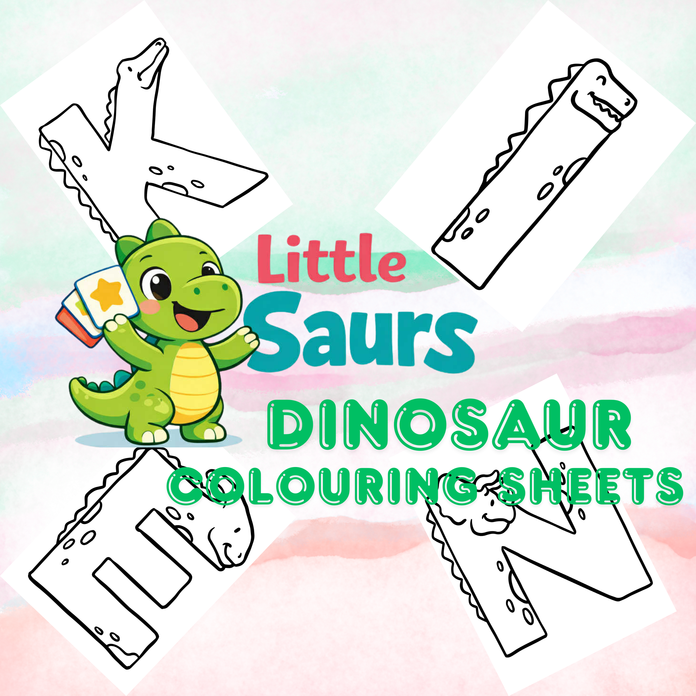 PDF Dinosaur alphabet colouring sheets